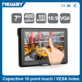 7 inch 450ma current AV input Industry Capacitive touch screen with Lux auto brightness Optional